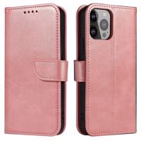 Hurtel Peněženkové pouzdro s klopou pro iPhone 15 Pro Max Magnet Case - růžové 5907769356438