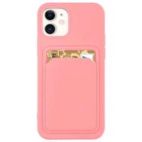 Hurtel Pouzdro na karty Silikonové peněženkové pouzdro s kapsou na doklady pro Samsung Galaxy A72 4G růžové 5907769333859