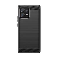Hurtel Silikonové karbonové pouzdro pro Motorola Edge 40 Pro - černé 9145576282540