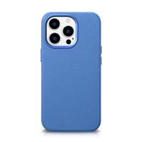iCarer Litchi Premium Leather Case magnetické pouzdro pro iPhone 14 Pro s MagSafe světle modré (WMI14220710-LB)