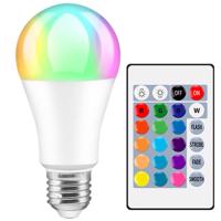 Interlook A60-RGB-9W | RGB LED žárovka 16 barev | Závit E27 | Koule | IR dálkové ovládání 3088