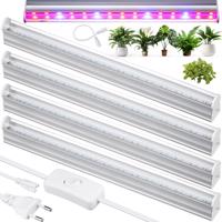 Interlook DG-T5-Whitel | Sada 4 lamp na pěstování květin | 6W lampa pro pěstování rostlin | Lampa s napájecím kabelem a propojovacím kabelem 5022 5022