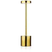 Interlook HJA28-GOLD-2 | 34 cm Stolní lampa s vestavěnou baterií | Noční lampa se třemi barvami světla | Atmosférická lampa do hotelu nebo restaurace 4867 4867