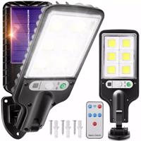 Interlook LD-616B-72COB | Zahradní solární lampa se soumrakovým a pohybovým senzorem | IP65, 72 COB LED, IR dálkové ovládání 3920 3920