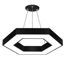 Interlook LPL-002 | Závěsné LED stropní svítidlo 36W | šestiúhelník | hliník | CCD nebliká | Φ60x6 černá 2524-160 2524-160