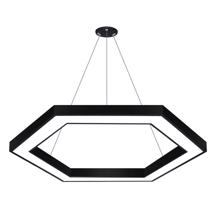 Interlook LPL-002 | Závěsné LED stropní svítidlo 80W | šestiúhelník | hliník | CCD nebliká | Φ120x6 Černá 2527-160 2527-160