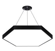 Interlook LPL-003 | Závěsné LED stropní svítidlo 80W | šestiúhelník plný | hliník | CCD nebliká | Φ80x6 černá 2530-160 2530-160