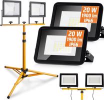 Interlook Sada osvětlení 40W 3800lm | 2x 20W halogenový světlomet s 1,6m pracovním stojanem 5321 5321