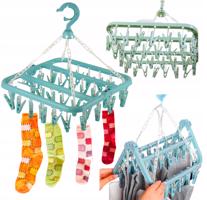 Interlook SDC-D032-BLUE | Závěsný sušák na prádlo, spodní prádlo a ponožky | věšák na šaty | 32 klipů 4503