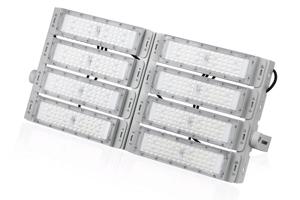 Interlook TMN-400W-STŘÍBRNÁ | Profesionální halogenová LED | Výkonné osvětlení sportovních hal, továren, domů | Hliníková lampa | Světlomet s nastavitelnou rukojetí 4580 4580
