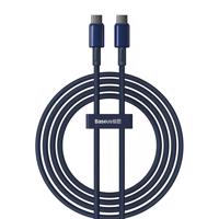 Kabel Baseus Tungsten Glod USB-C na USB-C, 100 W, 2 m (modrý) 061376