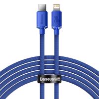 Kabel USB-C na Lightning Baseus Crystal Shine, 20W, PD, 2m (modrý) 030331