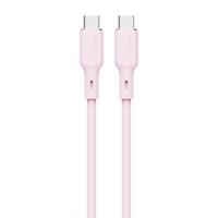 Kabel USB-C na USB-C Aukey CB-SCC102, 100W, 1,8 m (růžový)
