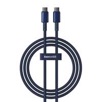 Kabel USB-C na USB-C Baseus Tungsten Glod, 100 W, 1 m (modrý) 061375