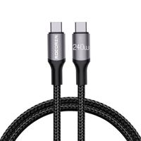 Kabel USB-C na USB-C Rocoren Retro Series, 240W, 1m (šedý)