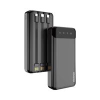 Kapacitní powerbanka Dudao se 3 vestavěnými kabely 20000mAh USB typu C + micro USB + Lightning černá (Dudao K6Pro+) 6973687243449 6973687243449