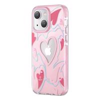 Kingxbar Heart Star Series pouzdro na iPhone 14 Plus s růžovými srdcovými hvězdami 6959003508386