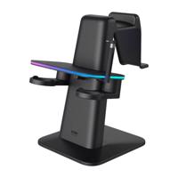 KiwiDesign Kiwi Design QC03 RGB nabíjecí stanice pro Meta Quest 3/Quest 2/Quest PRO černá