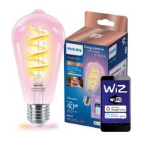 LED žárovka LED E27 ST64 6,3W = 40W CCT + RGB multikolor FILAMENT SMART WiFi Philips WiZ PHWIZ0730