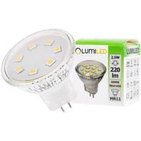 LED žárovka LED GU5.3 MR11 2,5W = 25W 220lm 4000K 230v Neutrální bílá 120° LUMILED