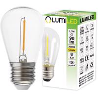 LED žárovka LED Koule FILAMENT DO GIRLANDY E27 ST45 1,3W = 10W 3000K Teplá bílá LUMILED