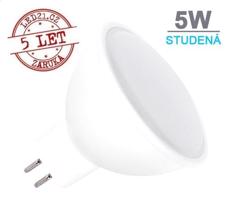 LED21 LED žárovka 5W GU5.3 400lm 12V DC Studená bílá