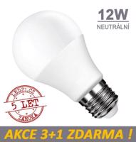 LED21 LED žárovka E27 12W 18xSMD2835 1155lm CCD Neutrální bílá, 3+1 Zdarma