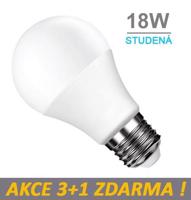 LED21 LED žárovka E27 18W SMD2835 1820 lm CCD Studená bílá, 3+1 Zdarma