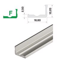 LEDLabs Hliníkový profil LUMINES F 0/90° 2m pro LED pásky, stříbrný LMF22