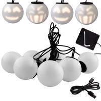 Lumiled Girlanda świąteczna 8x LED bateryjna Dekorativní bałwanki duszki 4,33m grająca bílá +USB C