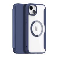 Magnetické pouzdro MagSafe pro iPhone 15 Plus s flipovým krytem Dux Ducis Skin X Pro - modré 6934913025215