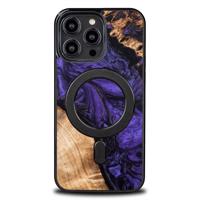 MagSafe Bewood Unique Violet pouzdro ze dřeva a pryskyřice pro iPhone 14 Pro Max - fialové a černé 5907511786520