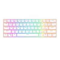 Mechanická klávesnice Royal Kludge RK61 RGB, hnědé spínače (bílá)