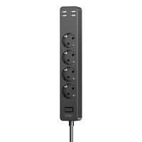 Napájecí lišta XO WL10 4USB 1,8 m (černá)