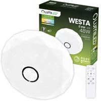 Plafon LED Svítidlo stropní přisazené WESTA 48W CCT Bílý kruhové 40cm + Ovladač LUMILED