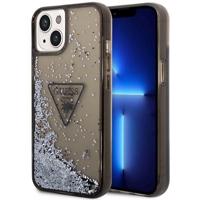 Pouzdro Guess Liquid Glitter Palm Collection pro iPhone 14 Plus - černé 3666339064655