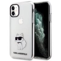 Pouzdro Karl Lagerfeld Ikonik Choupette pro iPhone 11 / Xr - průhledné 3666339118983