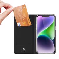 Pouzdro pro iPhone 15 Plus s flipovým krytem a peněženkou Dux Ducis Skin Pro - černé 6934913025383