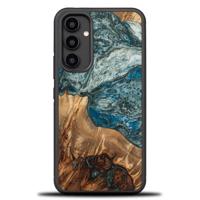 Pouzdro ze dřeva a pryskyřice pro Samsung Galaxy A54 5G Bewood Unique Planet Earth - modré a zelené 5907511793825
