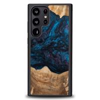 Pouzdro ze dřeva a pryskyřice pro Samsung Galaxy S23 Ultra Bewood Unique Neptune - tmavě modré a černé 5907511780771