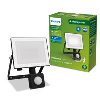 Reflektor LED Svítidlo Reflektor 20W 2050lm 5000K IP65 z čidlem Pohybu i soumraku černá Lois Philips PHSNAS0250