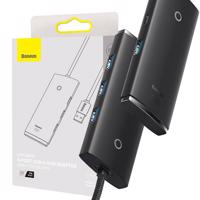 Rozbočovač 4 v 1 řady Baseus Lite USB na 4x USB 3.0 25 cm (černý) 033092