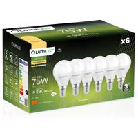 Sada 6x LED žárovka Koule P45 E14 10W = 75W 990lm 3000K Teplá bílá 180° LUMILED