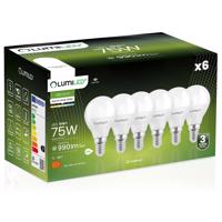 Sada 6x LED žárovka Koule P45 E14 10W = 75W 990lm 4000K Neutrální bílá 180° LUMILED