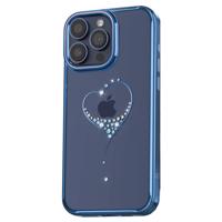 Silikonové pouzdro s krystaly Swarovski Kingxbar Wish Series pro iPhone 15 - modré 6959003512208