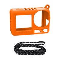 Silikonové pouzdro s řemínkem Sunnylife OA5-BHT885-C pro OSMO ACTION 5 PRO (oranžové)