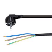 Solight flexo šňůra, 3x 1mm2, černá, 2m