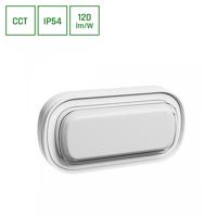 SPECTRUMLED PASTILO 10W CCT 230V 120DEG IP54 IK10 205x105x47mm Bílá OVAL