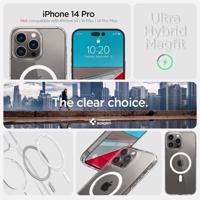Spigen Ultra Hybrid Mag pouzdro s MagSafe pro iPhone 14 Pro - průhledné bílé 8809811864663