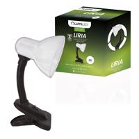 Stolní lampa LIRIA školní E27s klipem na stůl Bíla LUMILED LUMBIU0060
